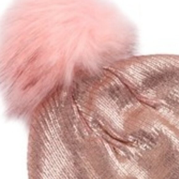 ELIZA Metallic Hat Beanie - Pink - Picture 8 of 8